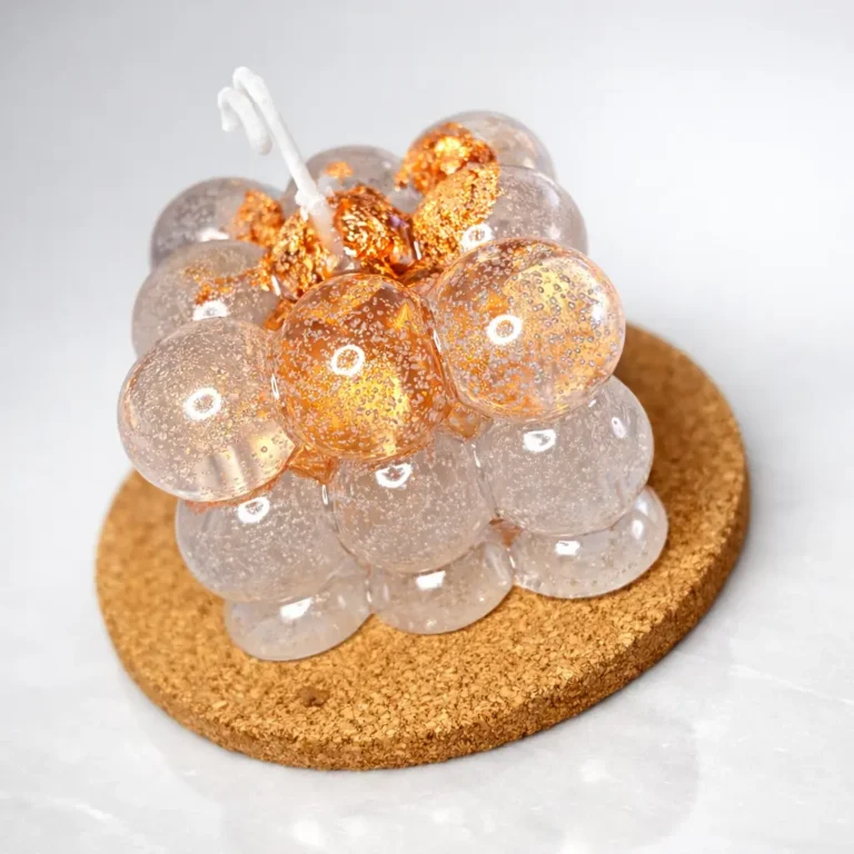 Vela de gel con pan de oro