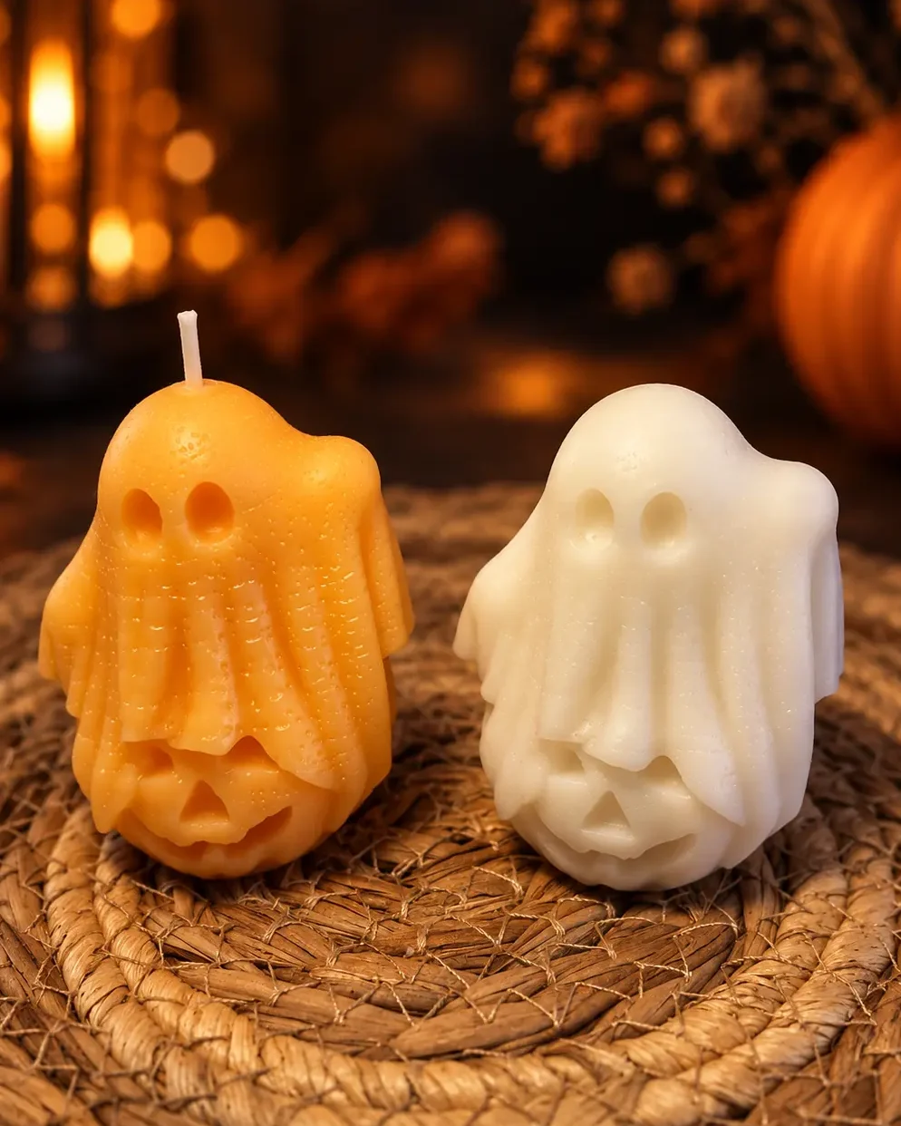 Vela artesana halloween calabaza